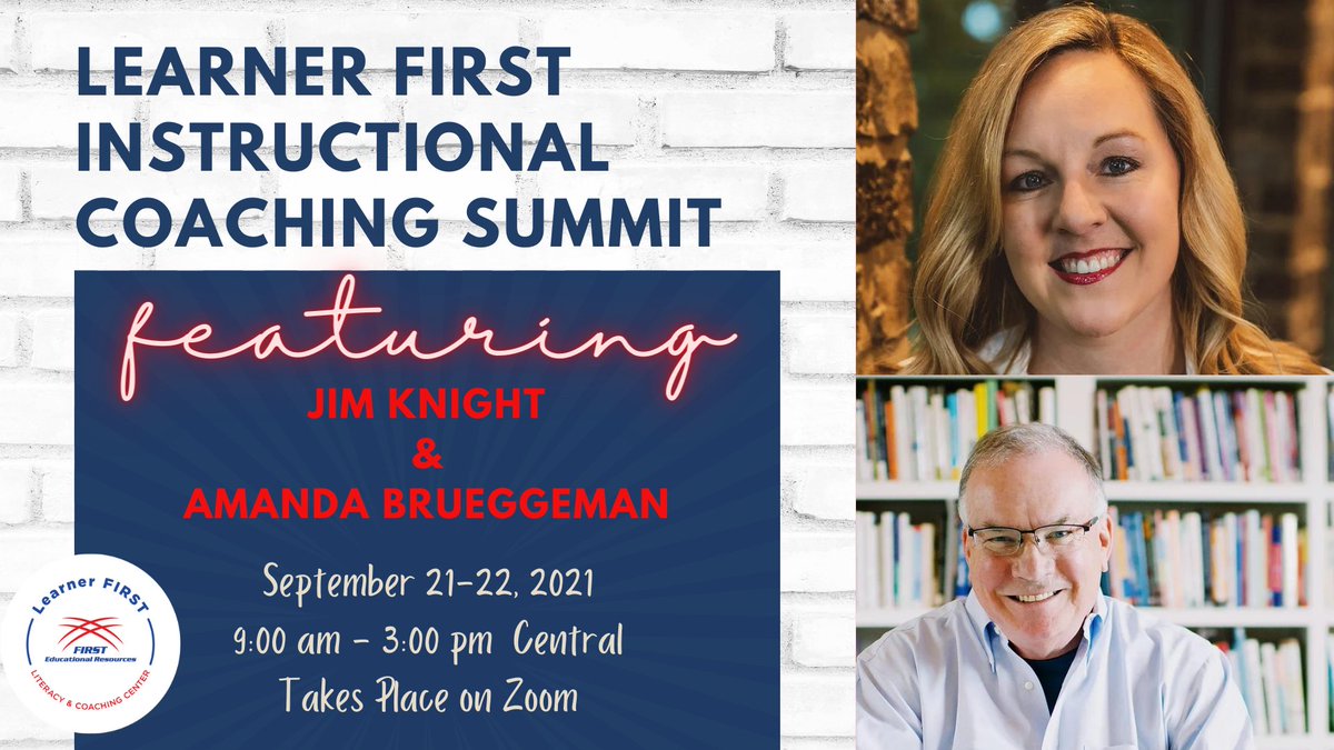 Calling all #InstructionalCoaches and #Leaders! Join Anne Brueggeman <a href="/ACBrueggeman/">Amanda C. Brueggeman, Ed.D.</a> and Jim Knight at the #LearnerFIRST Instructional Coaching Summit for TWO powerful days of learning and discussions. firsteducation-us.com/coaching-summi…