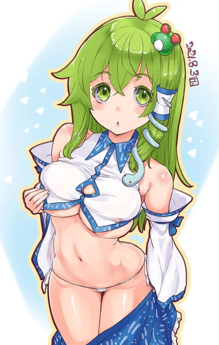 ちょいはみ出し気味早苗 