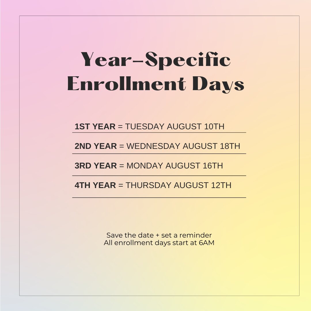 CreativeTMU's tweet photo. Att: Creative Industries students.

You can adjust your timetables (subject to availability) on your year specific #enrolment day 👍🏽

#CRIadvising #Ryerson #RAMSS  #CRI https://t.co/olEt44vu5I