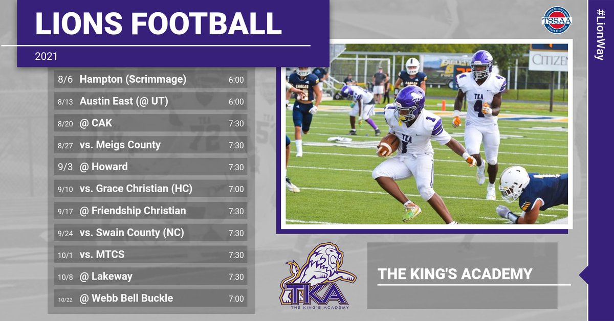 The 2021-22 football season is now upon us! Be sure to save these dates and support our Lions in the days ahead!