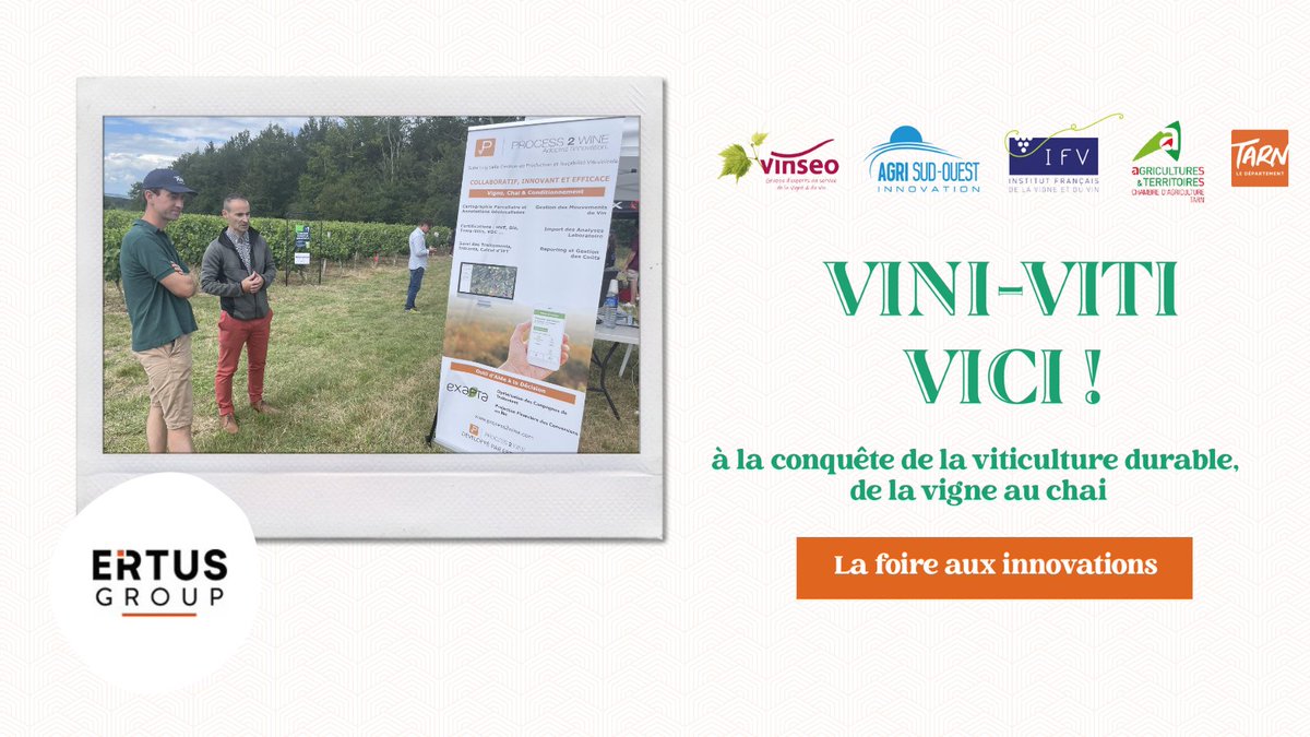 [#vitivinivici2021 🍇🍷] <a href="/ErtusGroup/">Ertus Group</a> vous présente EXAPTA, un outil d’aide à la décision pour l'optimisation des traitements phytosanitaires qui permet d’assister les viticulteurs pour les itinéraires phytosanitaires #innovation #traitement_phytosanitaire #viticulture