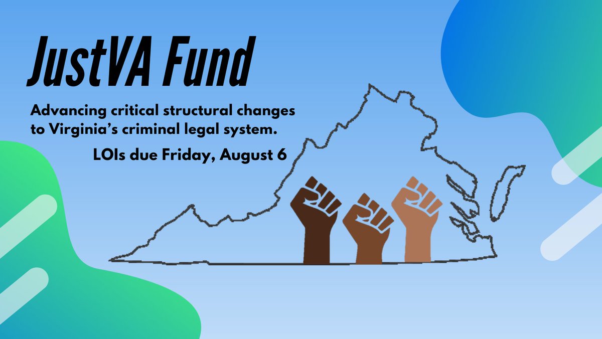 #JustVAFund applications are due this Friday, August 6 at 6:00 pm ET!