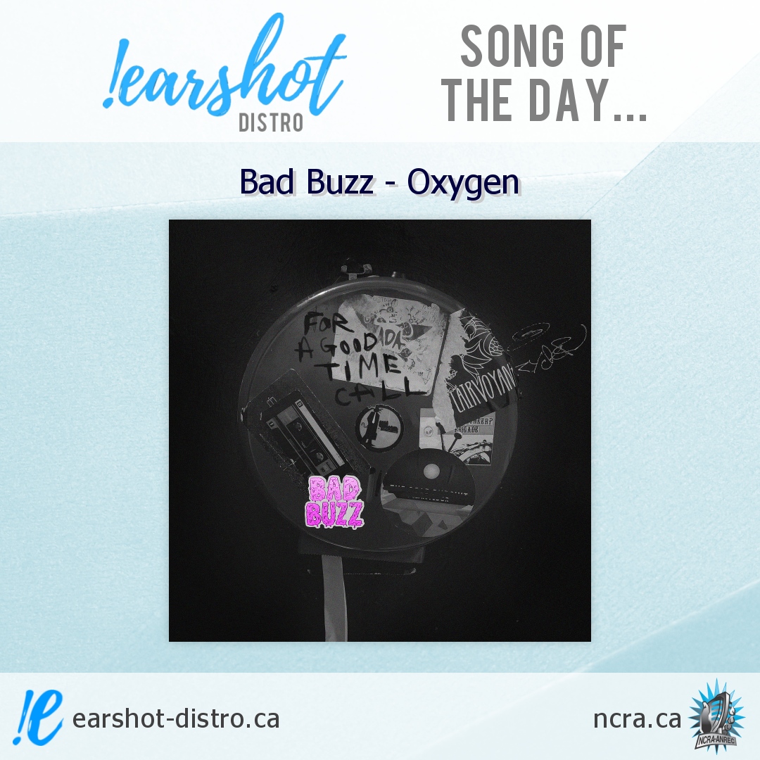 earshotdistro's tweet photo. The #EarshotSongOfTheDay is 'Oxygen' by #Toronto trio @badbuzzmusic - polished, punk-pop marking out how close to the edge &amp; simultaneously to hope we can be.

More: https://t.co/ICl637kQgr
#earshotdistro #musicdistro https://t.co/kNTw75szkH