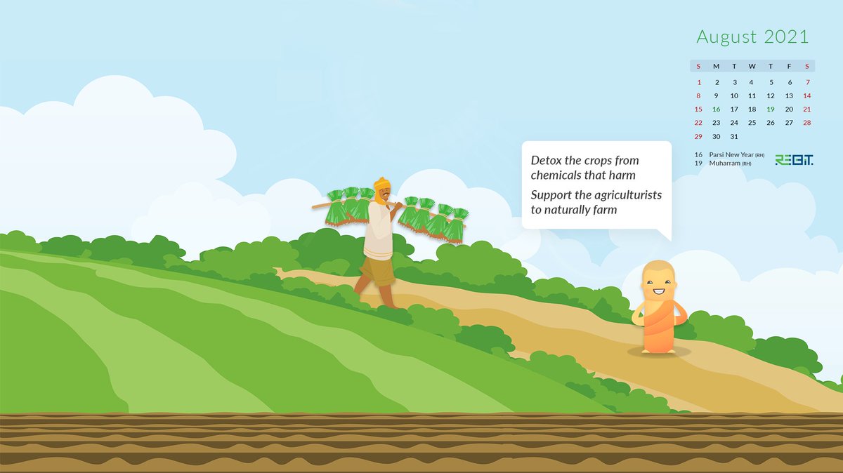 ReserveBankIT's tweet photo. Let us make sustainable choices that help farmers move away from chemical fertilizers and pesticides by adopting organic farming practices, says #ReBIT  #SecureMonk.

Download full calendar here: https://t.co/WFBmST4m2R https://t.co/vHI37J0LKJ