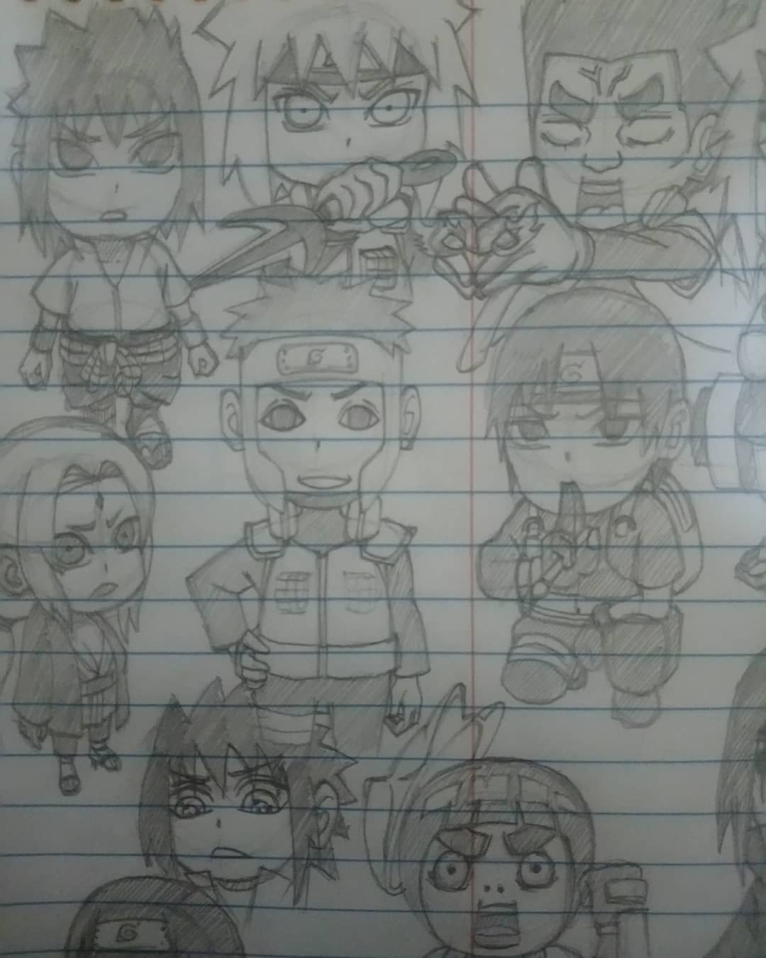 chibi naruto characters drawing