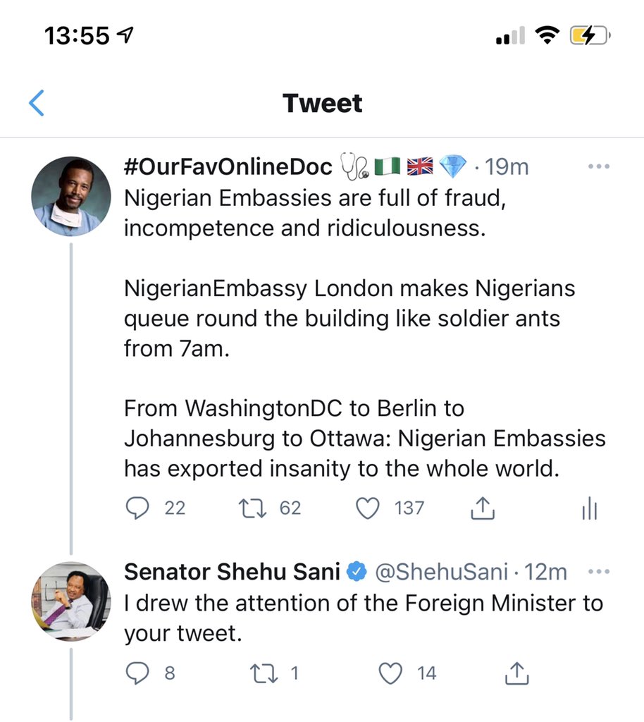 OurFavOnlineDoc's tweet photo. This is why I tweet.
I hope someone acts on this.

Thank you @ShehuSani 🙏🏿 https://t.co/MIzXhEMXjJ