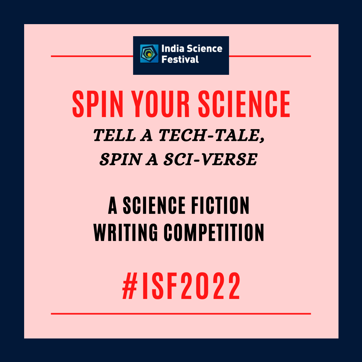 IndSciFest's tweet photo. Are you a #scifi enthusiast writing an exciting #story or #poem?
#Participate in @ScienceFest's #science #fiction writing #competition, #SpinYourScience!
Tell a #tech #tale, spin a #sci #verse!
Win exciting cash prizes, register now!
https://t.co/IFVAhVIB7w
#writer #poetry https://t.co/NDEwf1Ff9T