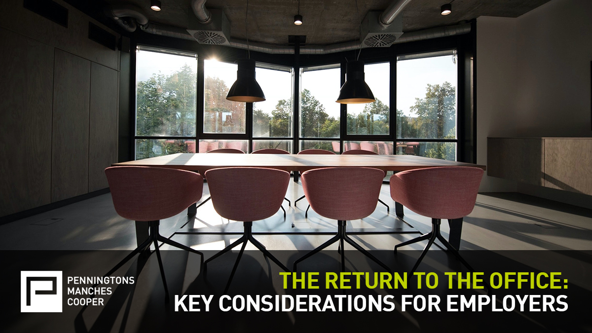 Penningtonslaw's tweet photo. The #returntotheoffice poses a variety of challenges for businesses. Our #emplaw specialists highlight the key points employers should consider, including meeting #healthandsafety obligations and whether to make vaccinations and employee testing mandatory: https://t.co/x6RL54nDXR https://t.co/sB3mzszpRi