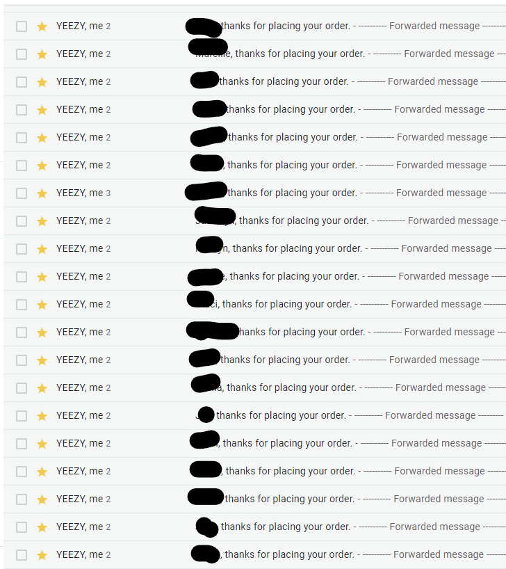 Levi_S3nP4i's tweet photo. Hard to fit all emails but 100+ pairs secured for clients in @StepBroACO🧡🖤 ,  Yeezy Day was an absolute movie🤝

G: @StepBroACO @TheNorthCop @forbiddengroup @AMNotifyCA @Soleus @CarbnIO 

P🌐: @ZenuProxies  @UnknownProxies @Leafproxies @OculusProxies @ThePalaceIO @mushroomproxy https://t.co/CF1CitH8Hx