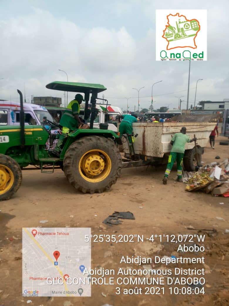 #SNP2021 a Abobo ce mardi 03 août 2021
Ramassage des ordures par l'opérateur ECOTY Sa