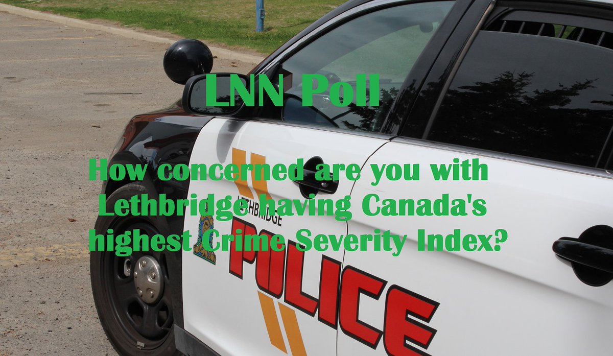lethnewsnow's tweet photo. 82% of respondents to our latest LNN Poll are very concerned with Lethbridge having the country’s highest Crime Severity Index. 9% of poll respondents were somewhat concerned by this, while another 9% were not very concerned. #LNNPoll #LNN #YQL
https://t.co/XelNAk1nKP https://t.co/E8VhFBXjFY