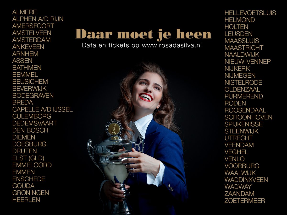 M’n speellijst staat op m’n site! Check rosadasilva.nl voor data en tickets. Waar zie ik jou? 😎💃🏻
#rosadasilva #daarmoetjeheen #cabaret #kleinkunst #comedy #muziek #muziektheater #theater #tournee #speellijst #remkowind #fado #drenthe #klazienaveen #amsterdam #roots