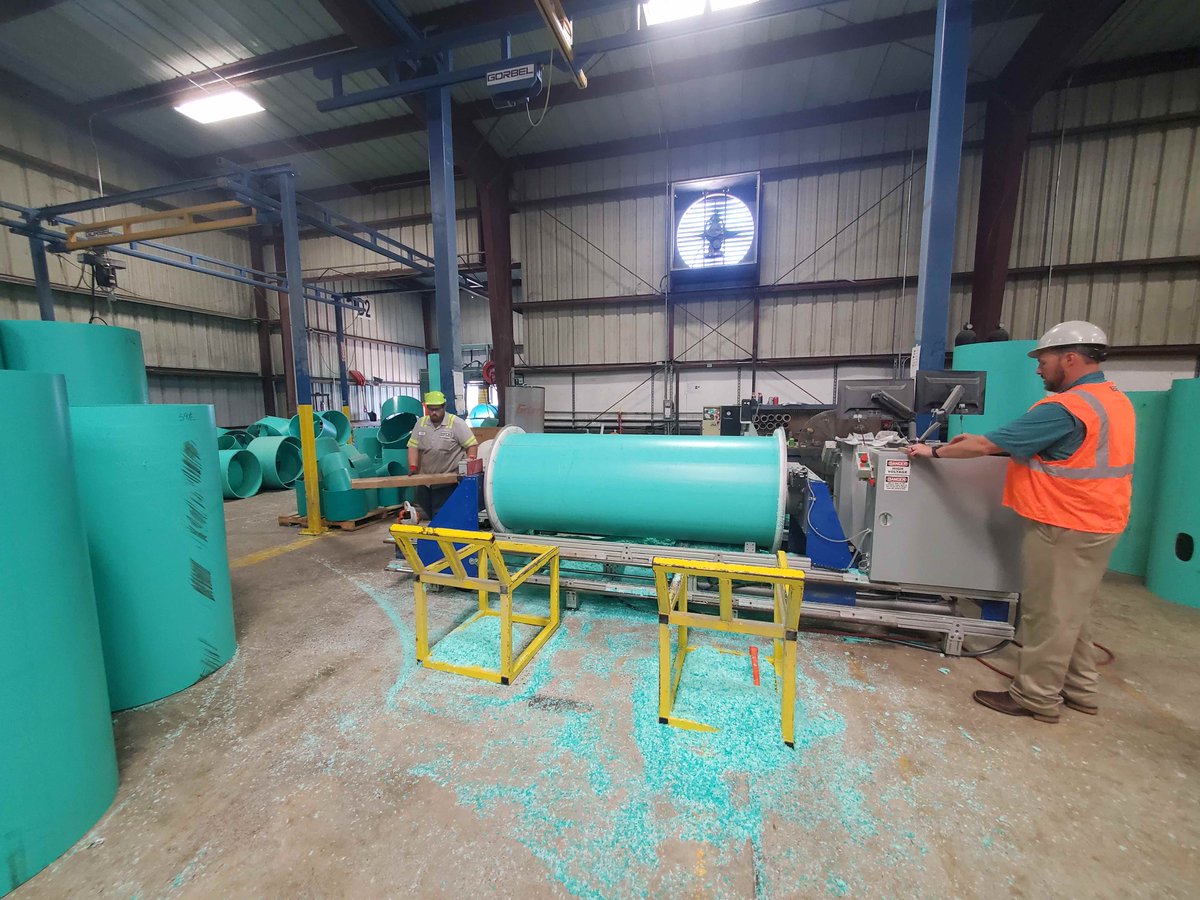 SandlotEng's tweet photo. The Sandlot team got a behind the scenes tour of the Nyloplast manufacturing facility where the drainage systems we design materials are made. Big thank you to Corey Smith and Nelson Stone @ADS__Inc for the opportunity! 
#engineering #civilengineering #drainagedesign #sitedesign https://t.co/6rGb6lhqS7