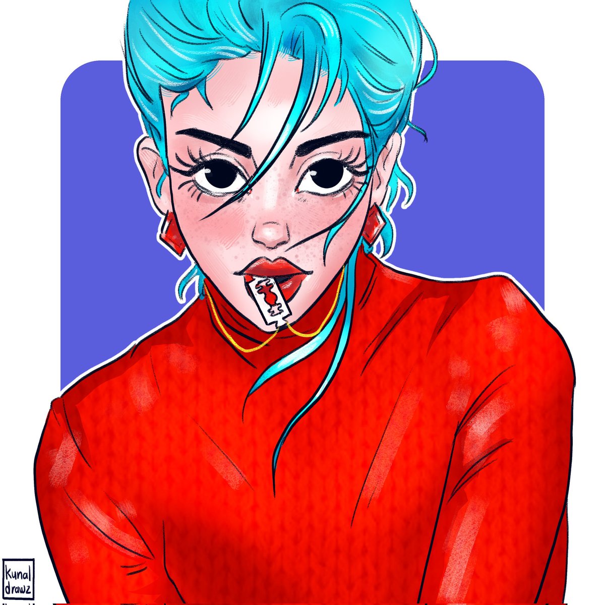 The Dangerous Girl💞✨ #digitalart #drawing #painting #sketch