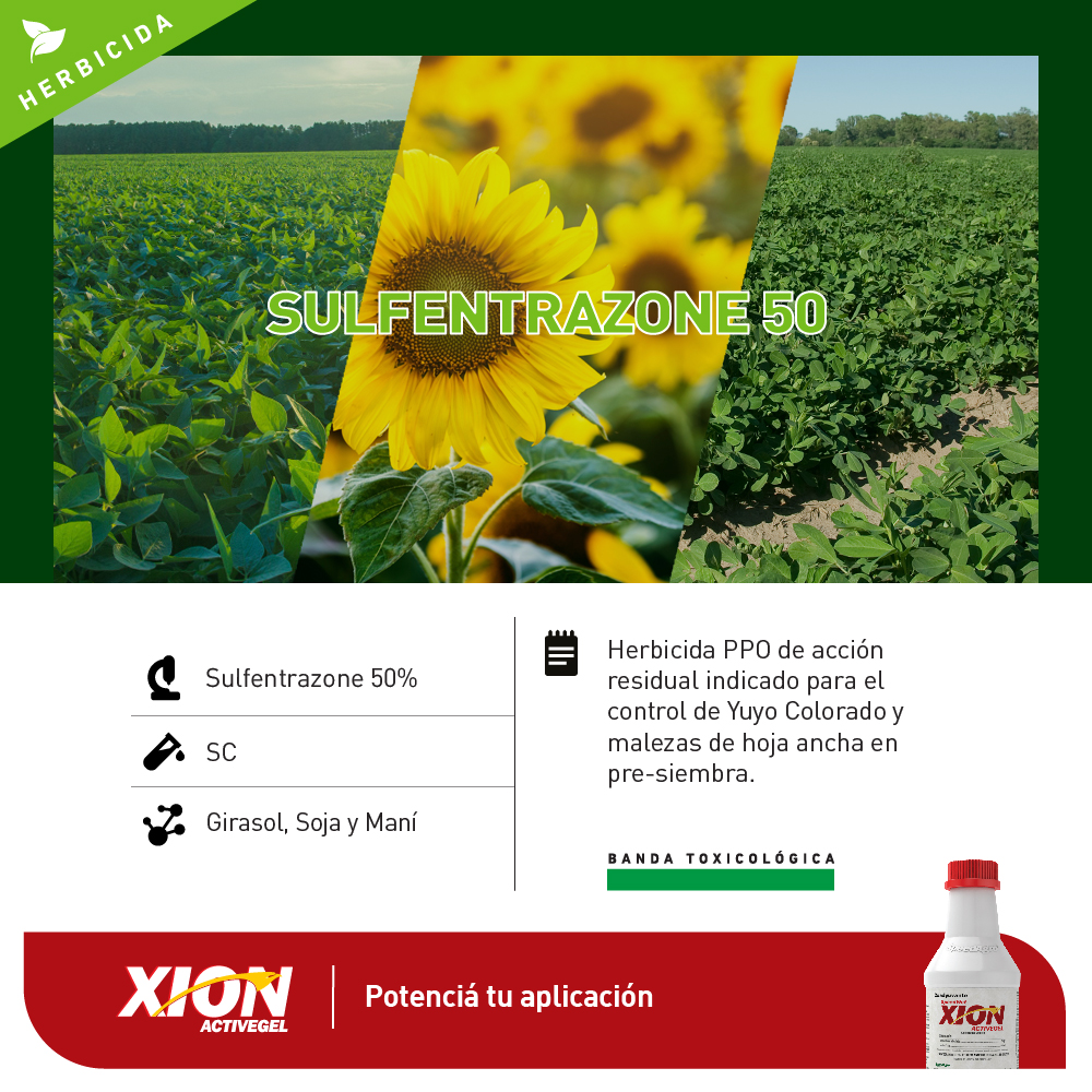 ¿Renegando con plagas en tus cultivos? 🌿
➡ Conocé nuestra línea de fitosanitarios: herbicidas + #XionActiveGel

Mirá el portfolio completo acá 👉 bit.ly/Fitosanitarios…