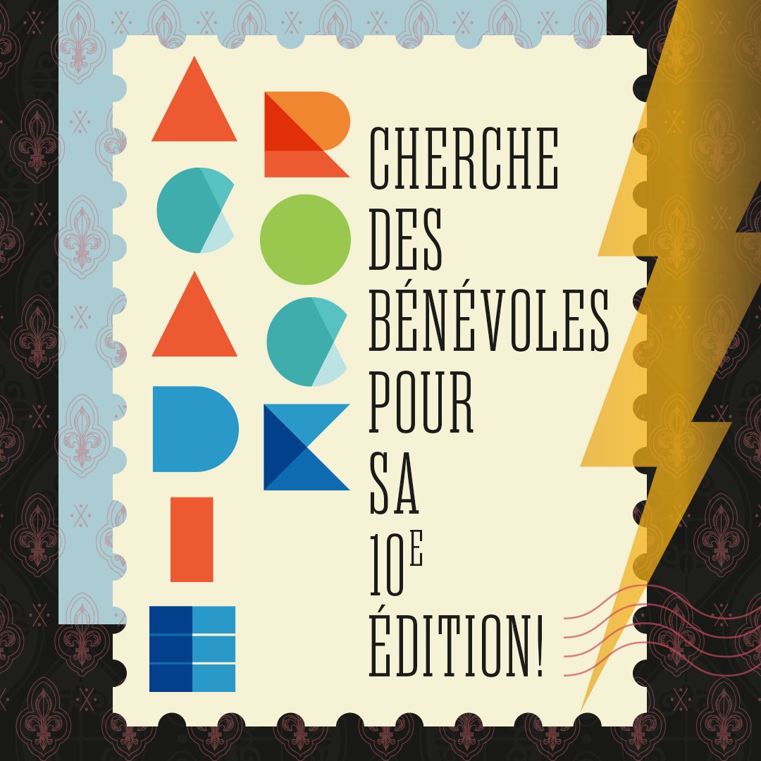 Tu veux profiter du 10e #Festival #Acadie #Rock de l'autre côté de la scène? Il suffit de remplir un TRÈS COURT formulaire juste ici 
👉 bit.ly/3jozOOu