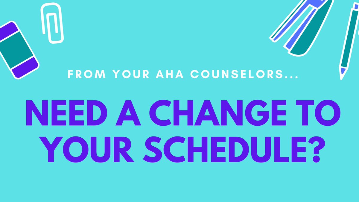 Attention Students: If you need a change to your class schedule for the 2021-2022 school year, please fill out the following form. 

forms.gle/rQUDkKkNb4HukA…