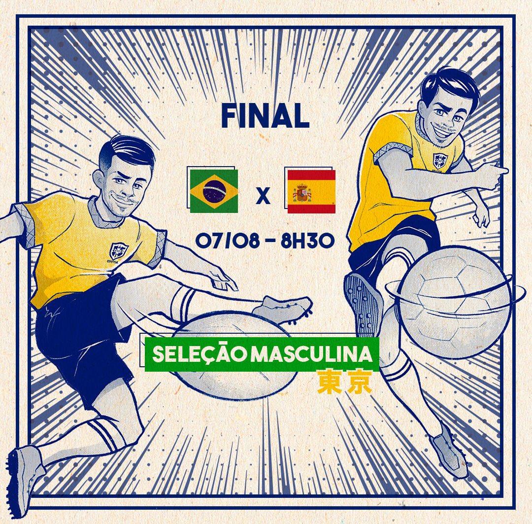 🇧🇷 x 🇪🇸

Vai ter clássico mundial na briga pelo 🥇

🖼 <a href="/CBF_Futebol/">brasil</a>