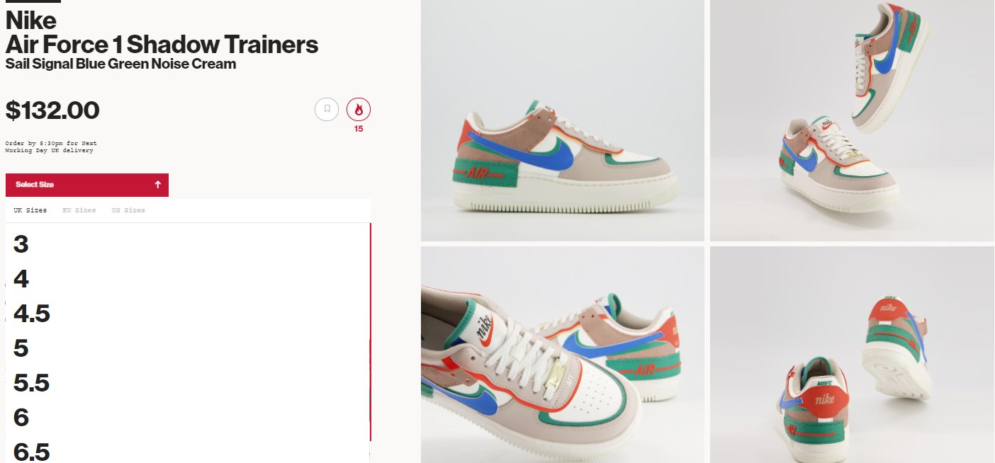 air force 1 shadow first use