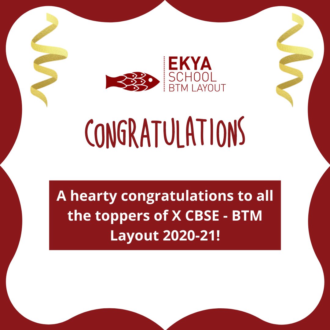 Ekya Schools в Twitter: „Hearty Congratulations to all the toppers ...