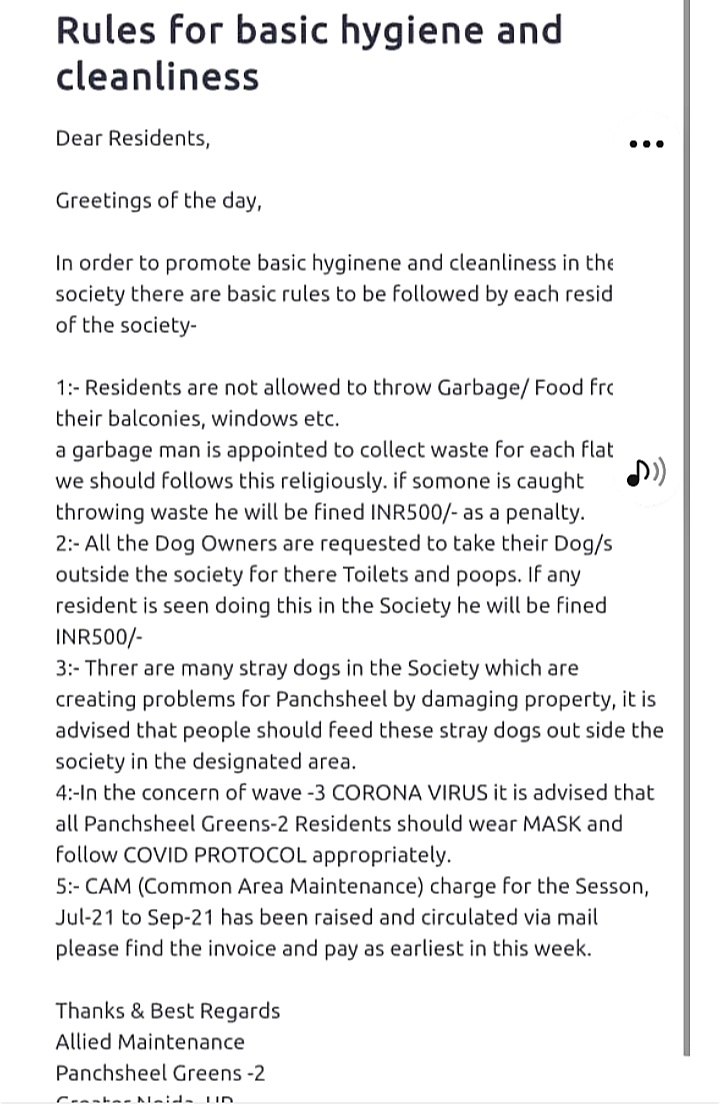 2 societies in Greater Noida violated ABC Rules by removing dogs and banning feeding! 
I am proud to tell all of you that post my complaint, officials of @OfficialGNIDA sent notices to both the societies. 
Thank you all 🙏

#AllLivesMatter 
#TogetherWeCan 
#AgainstAnimalCruelty