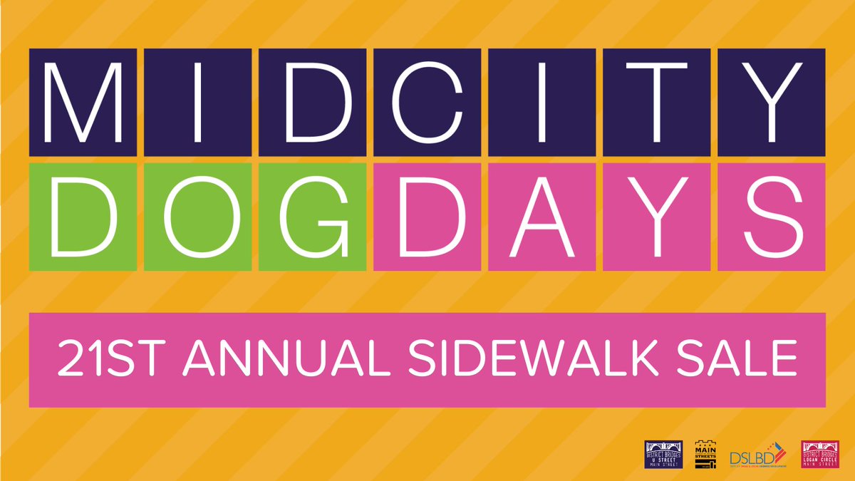Shop the heart of DC Aug. 7-8 at the Mid City Dog Days Sidewalk Sale! More than 50 businesses along the Logan Circle and U Street corridors are participating. Get more information and map out your shopping route here: bit.ly/3inf0as