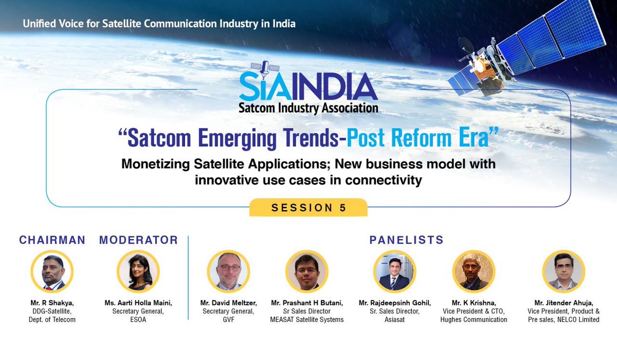 clara_sigrid's tweet image. * #ASIASAT is will be joining a two-day industry conference hosted by the Satcom Industry Association - India which will start tomorrow. Tune in to the following session on Thursday and follow the lively discussion between @RajdeepsinhGoh and other industry colleagues.