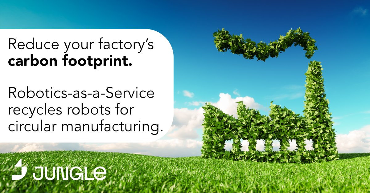 Jungle_robotics's tweet image. It’s time for a greener manufacturing industry together with robots! Find out how YOU can save up to 24% production costs with RaaS while making your factory floor a more sustainable place! Contact us to find out how. jungle.com

#robofacturing #greenmanufacturing