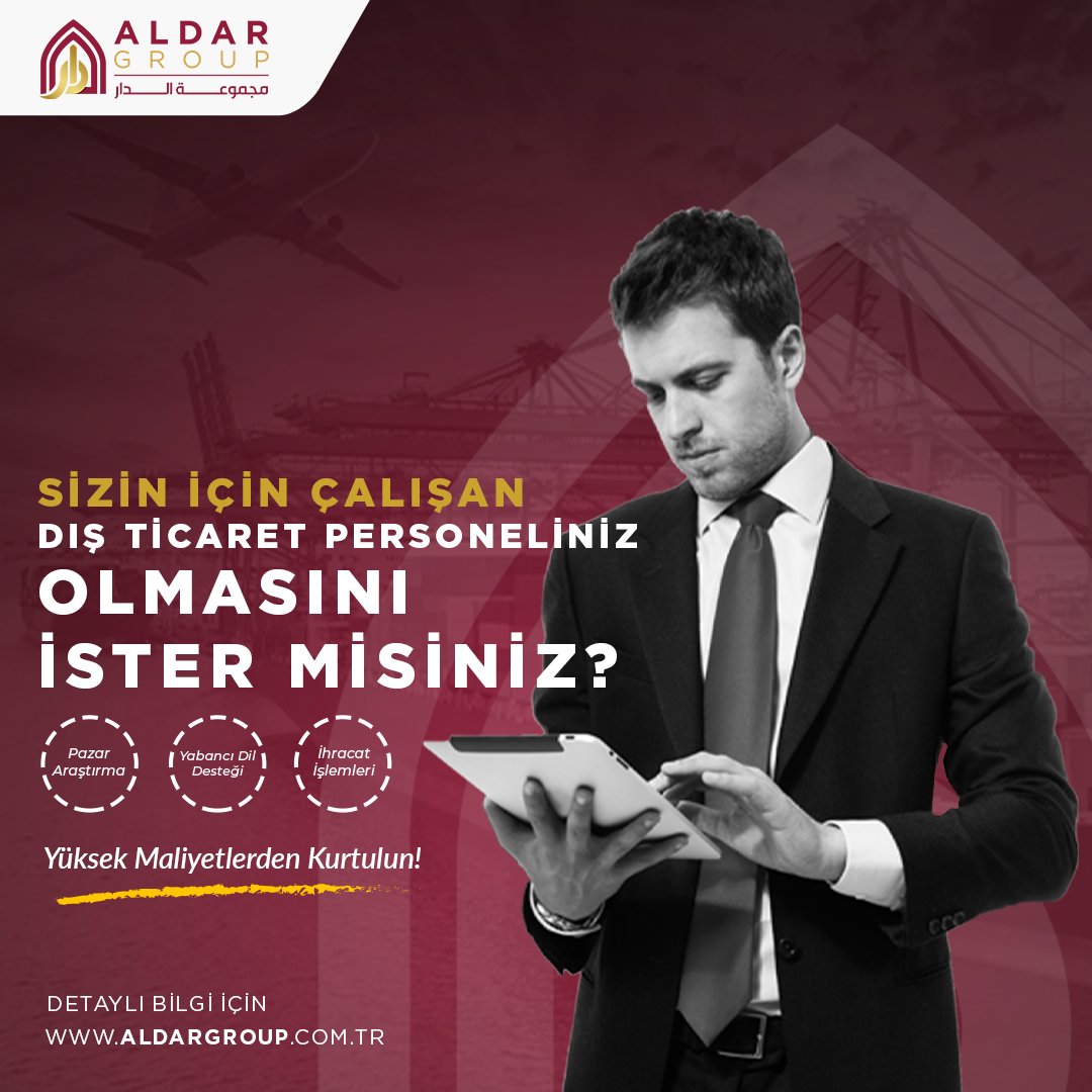 İthalat ve İhracat yapmak isteyen firmalar için tüm süreçleri yönetiyoruz! 

Size özel atanan Dış Ticaret Uzmanı ile tüm süreçlerde yanınızdayız. 

Detaylar ve teklif için websitemizi ziyaret edin: aldargroup.com.tr/dis-ticaret-hi…

#dışticaret #export #import #ithalat #ihracat