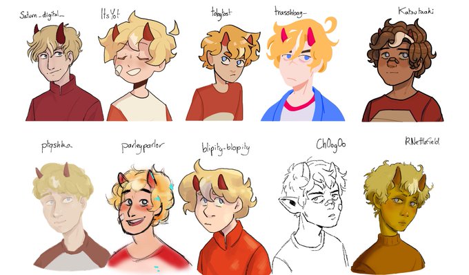 Here we go, 31 Tommy all drawn in my mutuals style!

Sorry I couldn't color everyone, my wrist started to act up again, still tried my best there 
