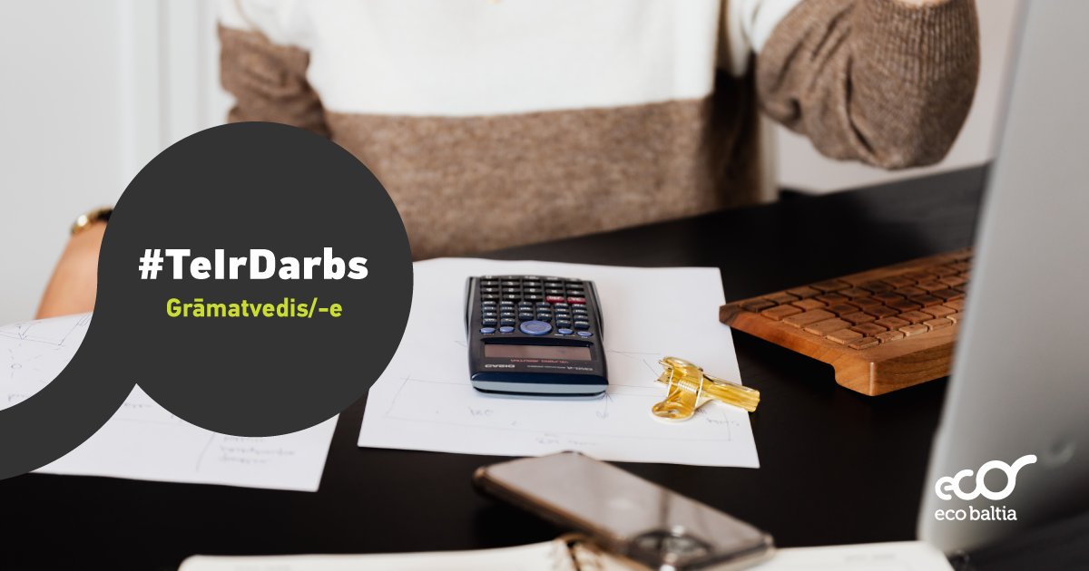 #TeIrDarbs GRĀMATVEDIM. Pievienojies vienam no zaļākajiem un draudzīgākajiem kolektīviem Latvijā. Gaidām tavu pieteikumu līdz 15. augustam.
bit.ly/2VnkCZE