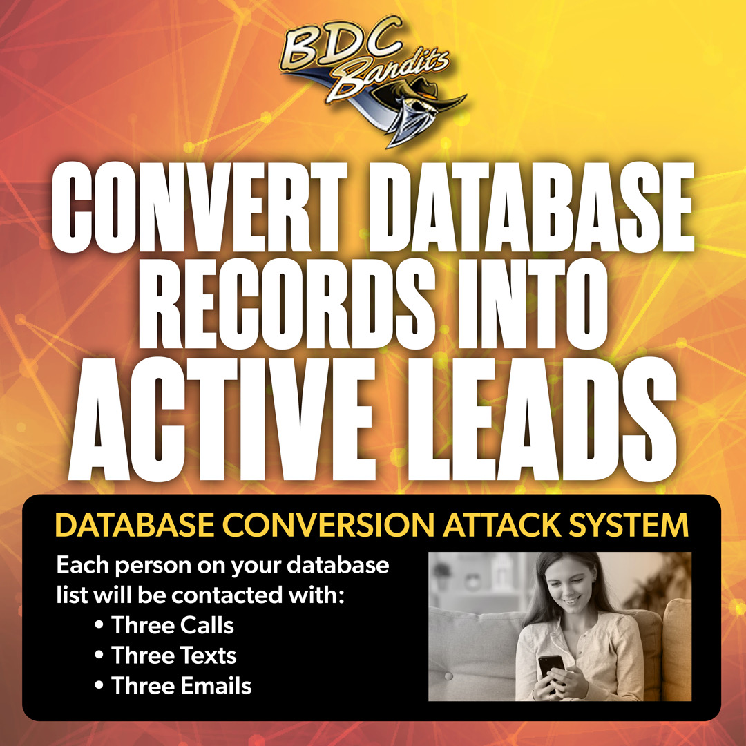 Be the FIRST dealership to reach out to shoppers! Within minutes of entry your new internet leads will be contacted. Plus, if we don’t reach them the first time, we follow-up over 8️⃣0️⃣ TIMES via call, text, and email to get them in. Visit our website today BDCBandits.com