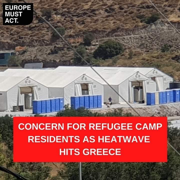 IrelandMustAct's tweet photo. This week, temperatures in Greece are expected to reach over 40 Celsius degrees. The heatwave is strongly impacting asylum seekers’ and refugees’ lives in the camps, both in the mainland and Aegean islands.

Read more here: https://t.co/8UlFJjNQ53 https://t.co/Zvvlk5B8tR