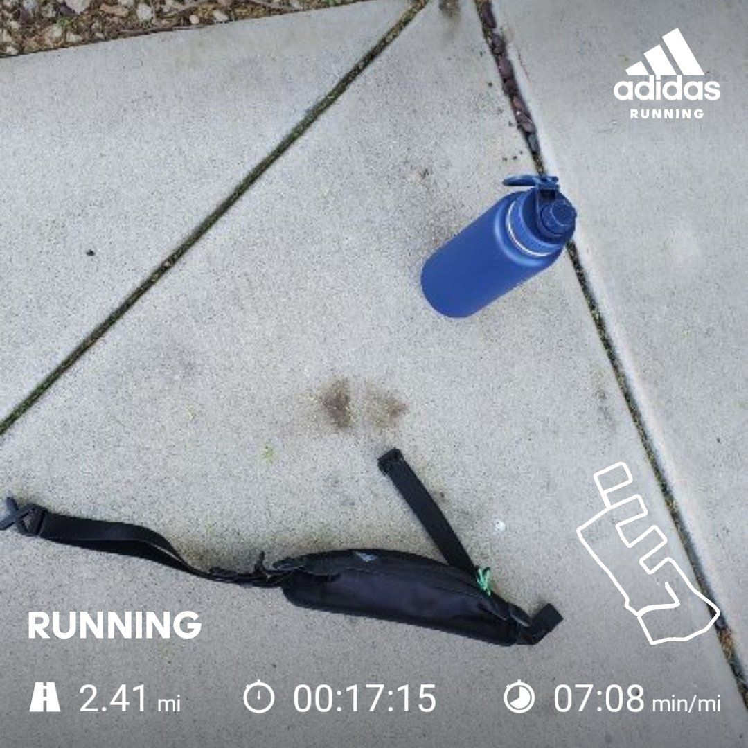 Hardest 2 miles of my life.  #running #outofshape