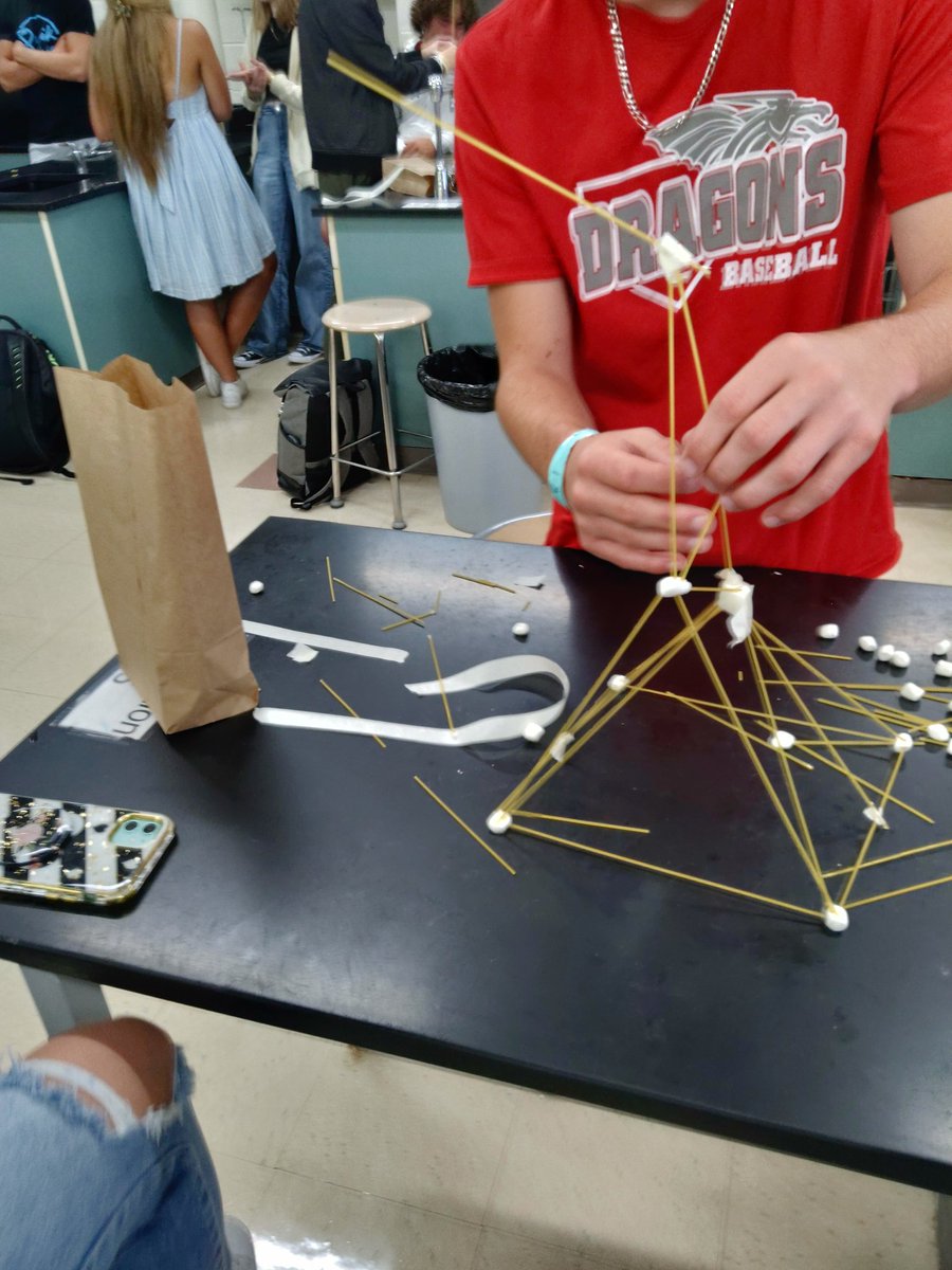 AskanderNPHS's tweet photo. Starting the year off with a team building activity. Science does not occur without collaboration. Love doing the Spaghetti Tower Challenge! @SouthernHancock @VoelzJames @NPHS_Science #newpalproud #createextraordinary #nphssciencerocks https://t.co/QUY4KWvLBG