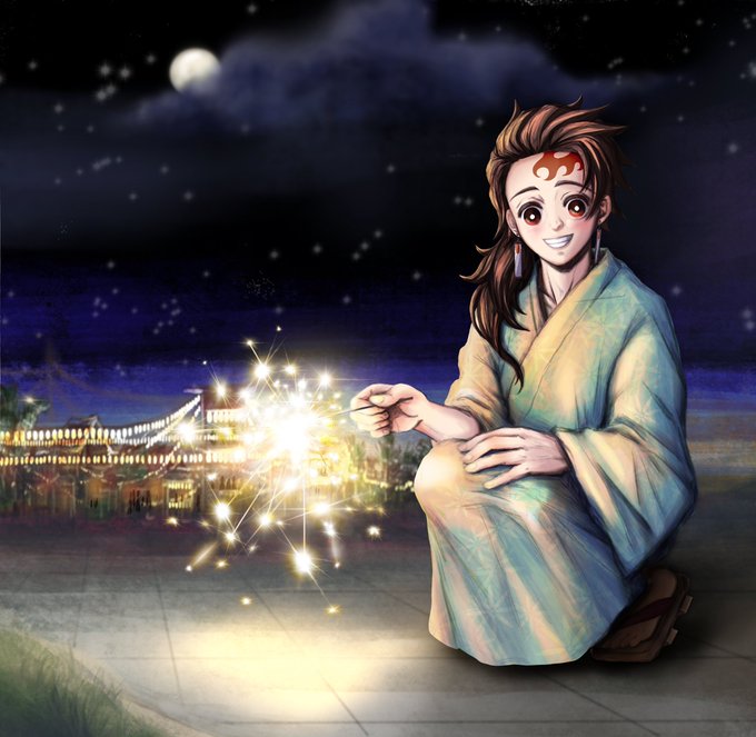 jac🌊🎴さんがTwitterに投稿した竈門炭治郎(鬼滅の刃)のイラスト。