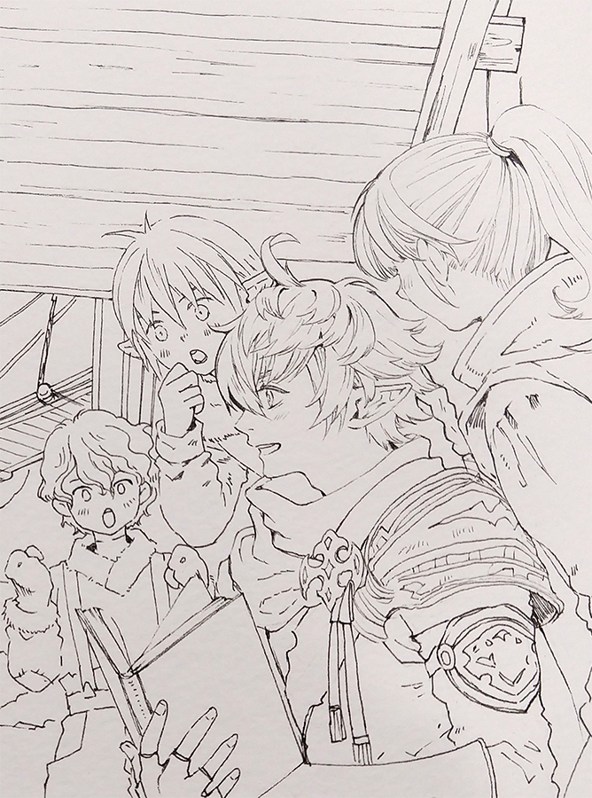 I'm honored to be part of this beautiful project alongside so many talented people! I'm happy that my skills are able to help a great cause! ✨💗
Here's a small crop of the art I did for the zine! ☺️
https://t.co/51Xk2G8lD5
#FFXIVART #Alphinaud 