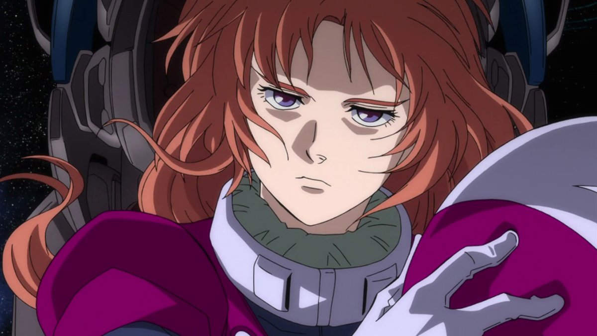 PilotCharaOTD's tweet photo. Today’s pilot of the day is.. 

Marida Cruz from Mobile Suit Gundam Unicorn! 

She’s the pilot of the NZ-666 Kshatriya, and piloted the RX-0 Unicorn Gundam 02 Banshee and the AMX-004G Qubeley Mass Production Type https://t.co/dWZGaqnmbd