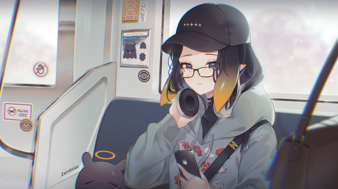 「女の子 電車内」のTwitter画像/イラスト(人気順)