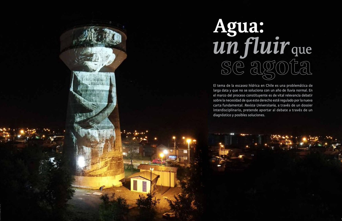 En Chile ya cumplimos ¡una década! de #EscasezHídrica.💧 Nos estamos quedando sin agua y es necesario pensar y r-e-a-c-c-i-o-n-a-r ante este problema. En #RevistaUniversitariaUC decidimos abordarlo y aportar nuestro granito de arena. 
Revísala #gratis: bit.ly/3hzE0uP