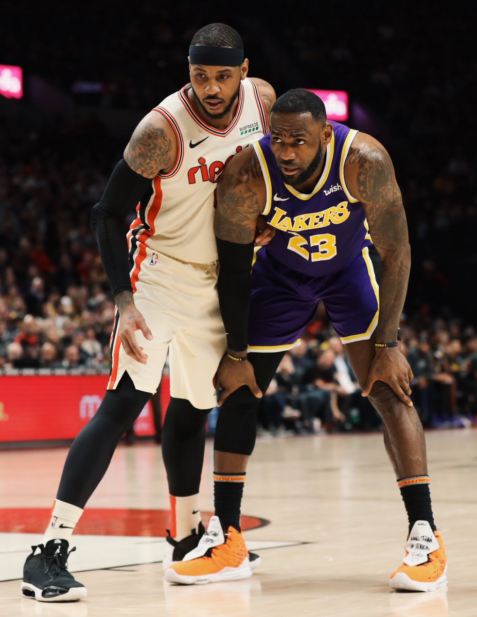BleacherReport's tweet photo. Now teammates in Year 19.

What a journey for Bron and Melo. https://t.co/3YrHPDkWXe