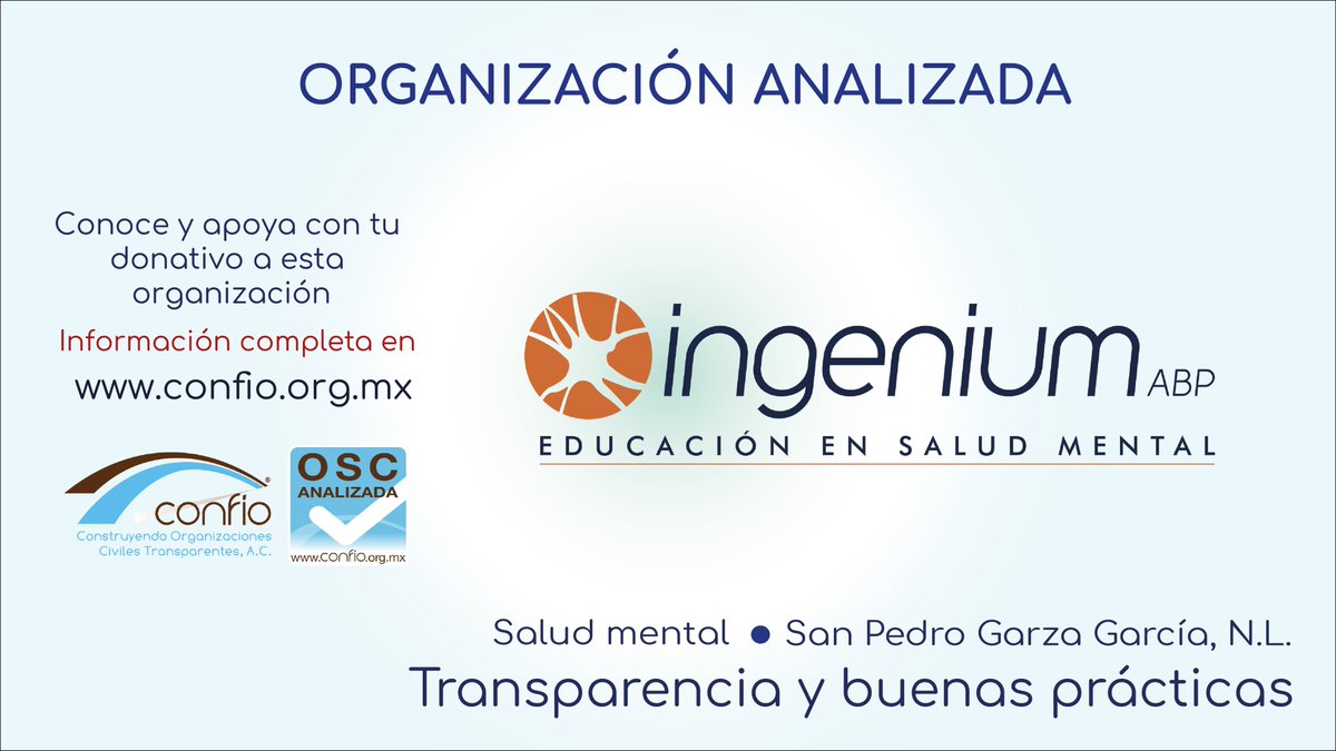 .<a href="/ingeniumabp/">Mental Health Matters</a>, forma parte del modelo de #Transparencia y #BuenasPrácticas por cuarta ocasión, te invitamos a que conozcas su reporte entrando a bit.ly/3xo5sAz
