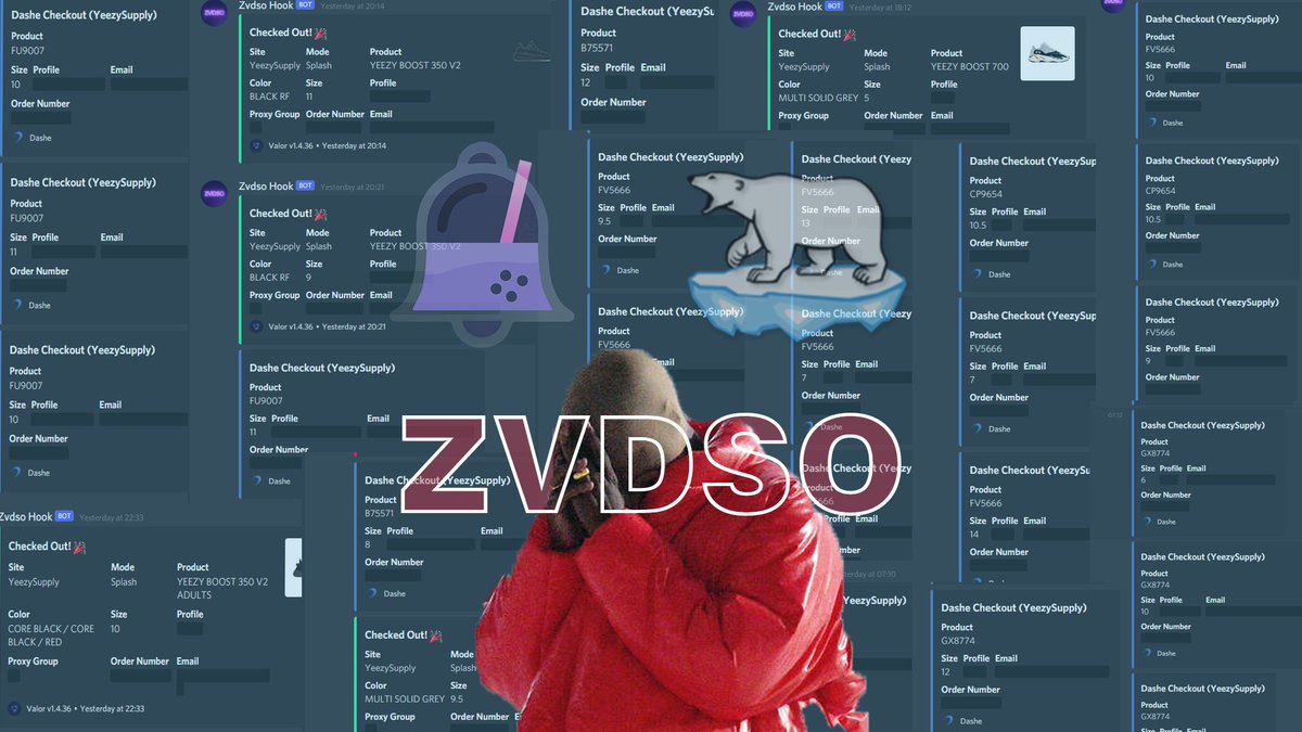 zvdso's tweet image. Late Donda Day success x29
Huge s/o @shox3000 and @PolarProxies_ for letting me test their new resis on such a big drop
Home: @TaroHub_ 
Server: @taroproxies server 3x
FNF: @CSBotters