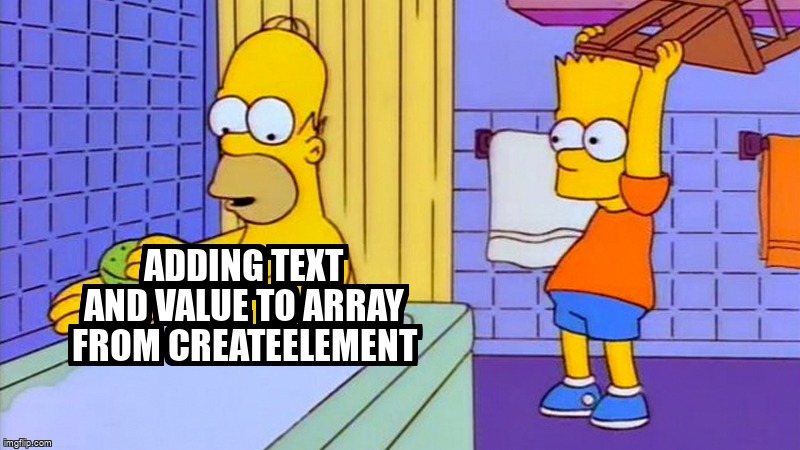 overflow_meme's tweet image. Adding Text and Value to Array from CreateElement stackoverflow.com/questions/6863… #createelement #html #ecmascript5 #javascript