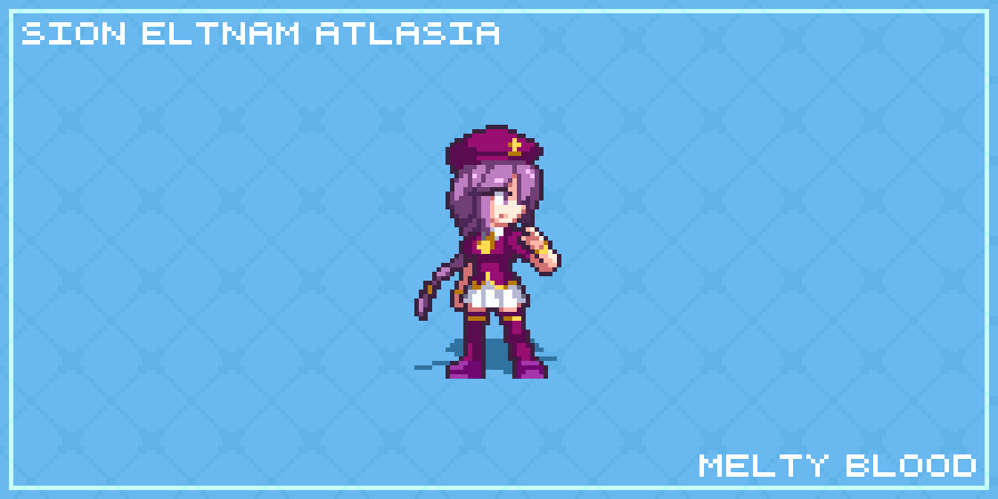 NghtmrSrph's tweet photo. Sion Eltnam Atlasia v.2 (MELTY BLOOD)
It's all within calculations.

#pixelart #ドット絵 #aseprite #MELTYBLOOD #シオン #メルブラ https://t.co/elV0YEEyvS