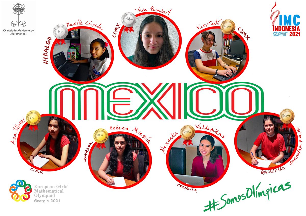 CDMXOMM's tweet image. #ULTIMAHORA Gracias al excelente desempeño de las estudiantes mexicanas en competencias internacionales de matemáticas 2021, México fue invitado a la primera Olimpiada Matemática Panamericana Femenil (PAGMO,) virtual, en octubre 🥳 #SomosOlímpicas #HazloComoNiña Así vamos 🤜🏼🤛🏼👇🏼