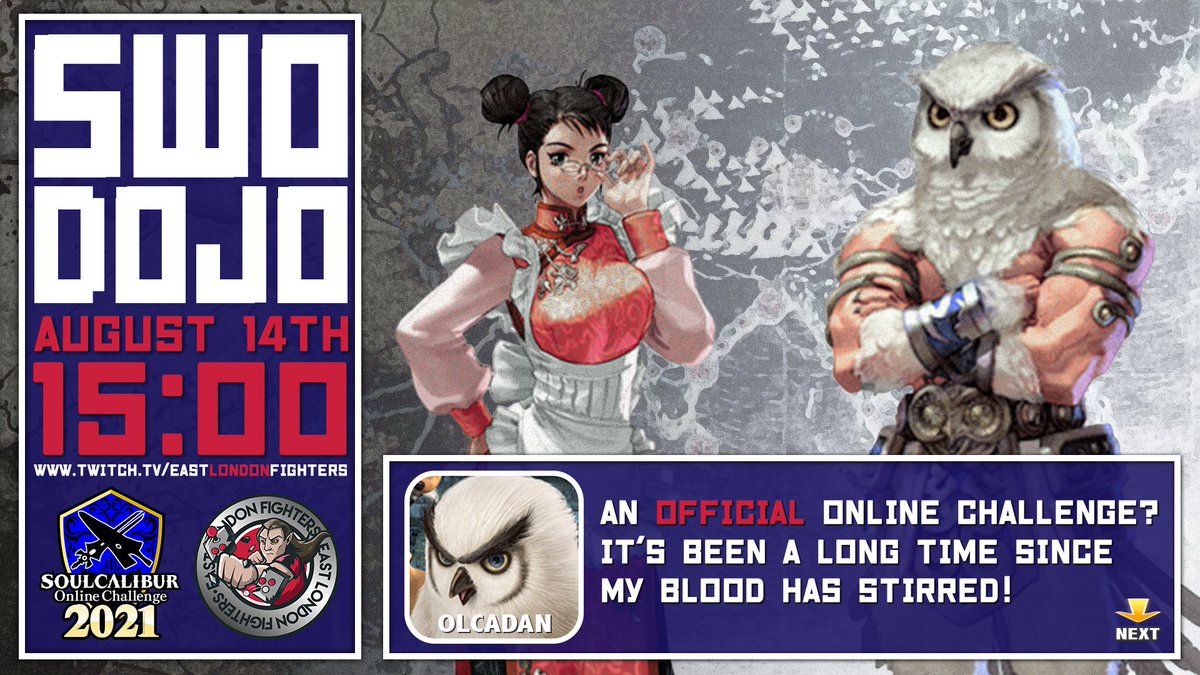 eastlondonFGC's tweet photo. After a lot of hard work from the ELF #SoulCaliburVI team, we're extremely proud to announce... We'll be hosting the FIRST EU #SCOC2021 Dojo! Lovingly abbreviated #SWOJO, the #SWO tournament is coming back but with a little extra! Check out the info here! https://t.co/HVjk3OkSM6 https://t.co/RkfZKTxWur