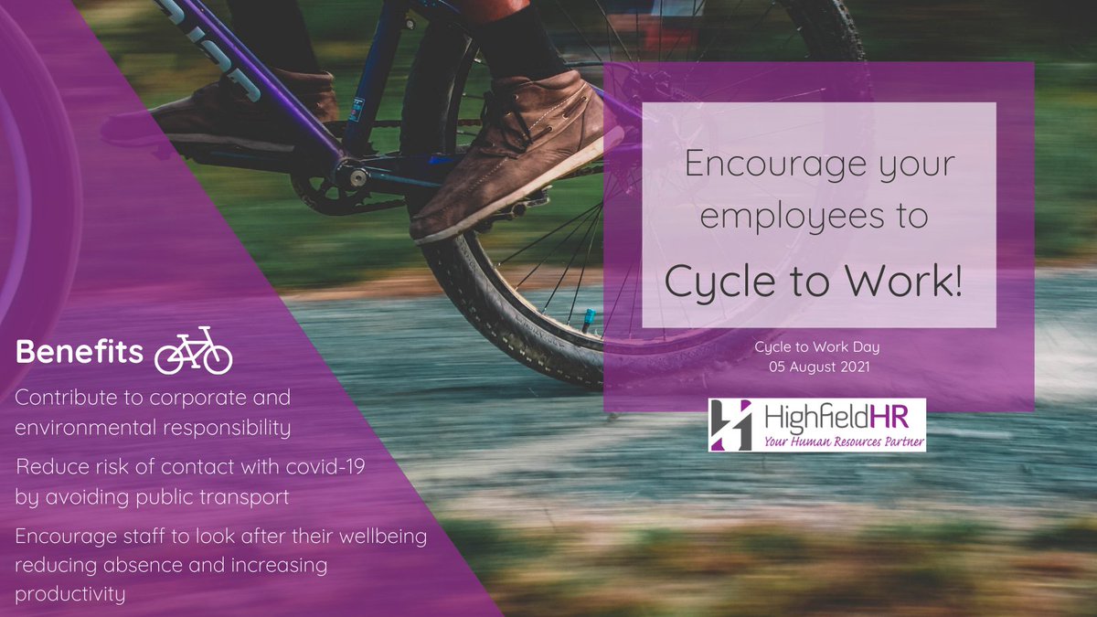 Today is #Cycletoworkday2021🚴‍♀️

Will you be encouraging your staff to #Cycletowork?
