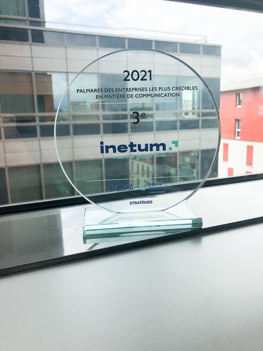 [#Award] Earlier this year, <a href="/inetum_fra/">Inetum (en français)</a> made it to the podium of French companies with the greatest credibility in terms of #communication @epoka_agency &amp; <a href="/harrisint_fr/">Harris Interactive</a> in the “Consulting, #ITServices, Engineering” category.
#WeAreInetum #Positivedigitalflow #Inetum