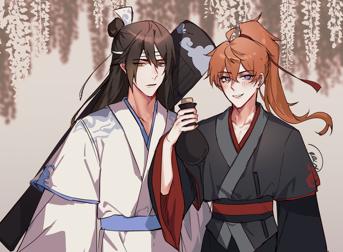 NyotNyoti's tweet photo. friend : hey i want wangxian
me : but we have wangxian at home
wangxian at home :

#zhongchi #鍾タル 
seriously when i first encounter zhongchi ship in my head is this WWWW, they gave out wangxian energy TT https://t.co/x28ZnyI2Qy